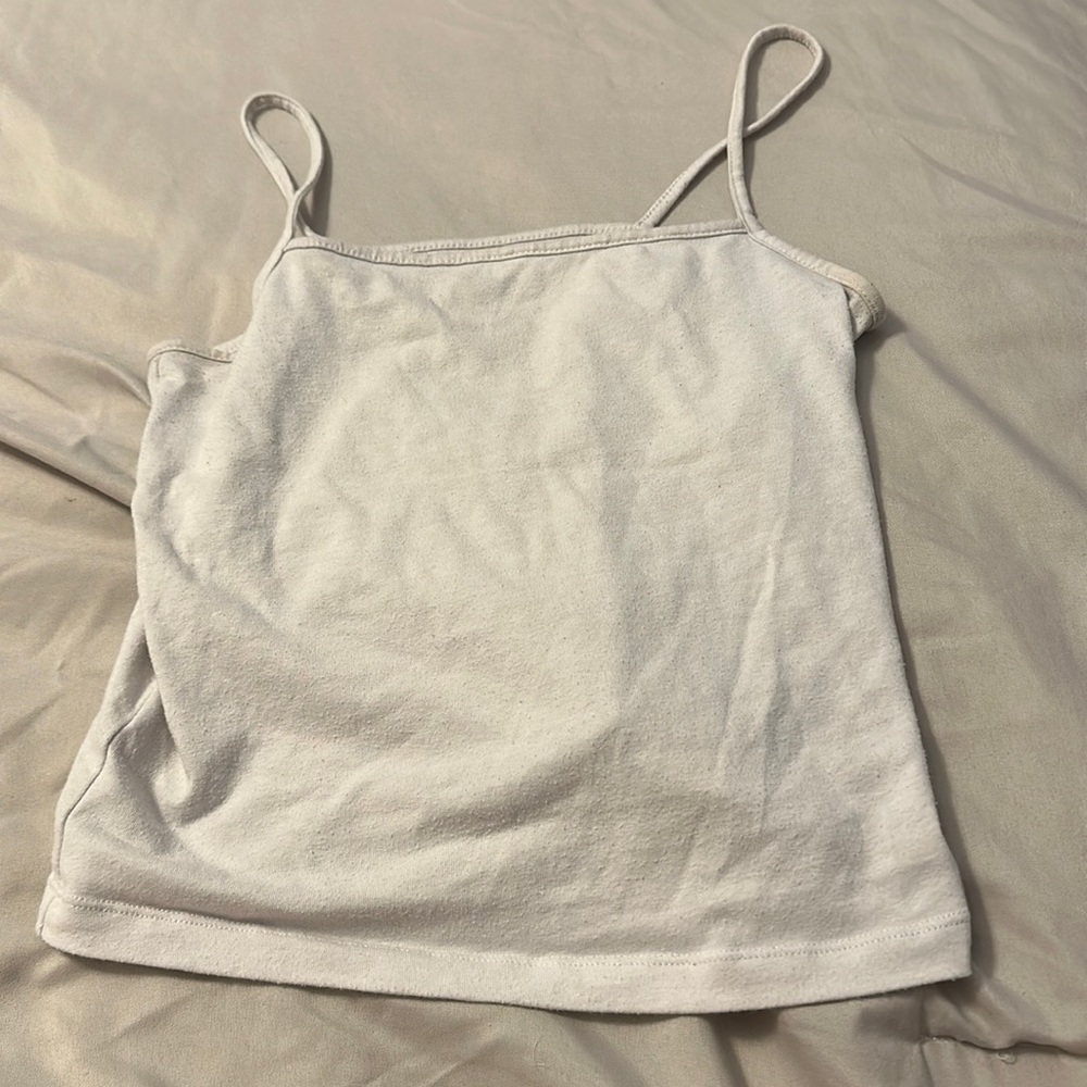 White cropped tank